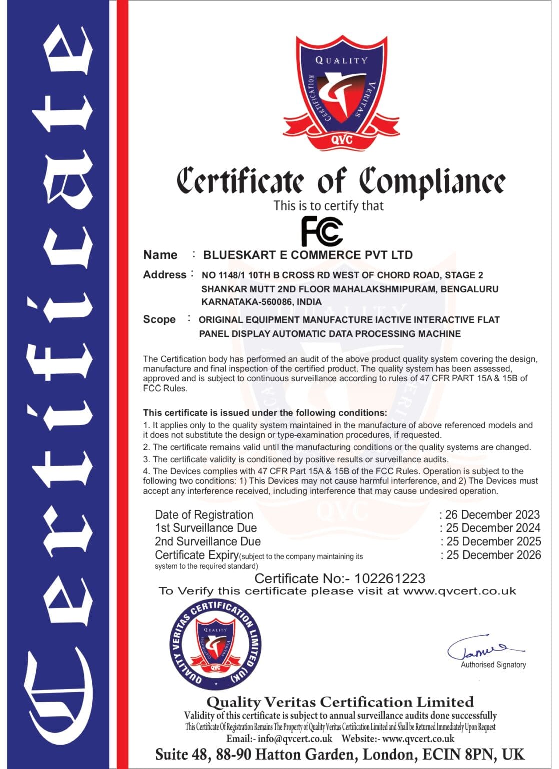 FCC Certification